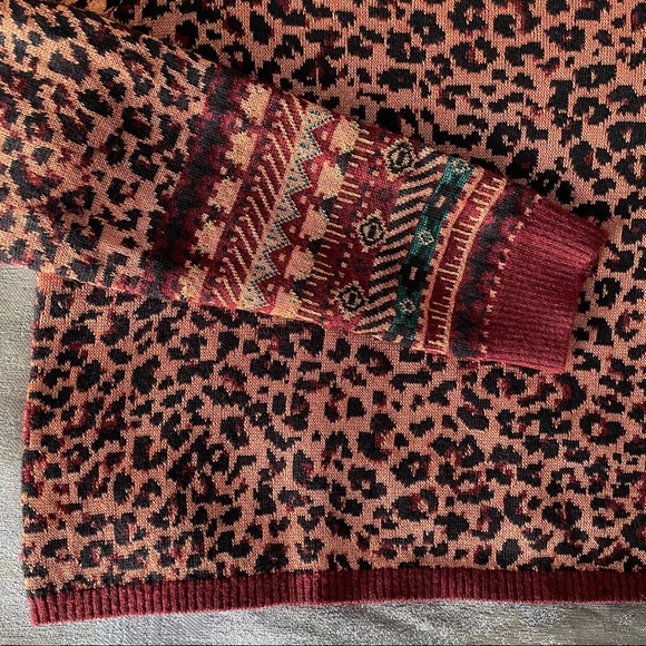 NWOT Zara Knit Leopard Animal Print Sweater - Picture 3 of 4